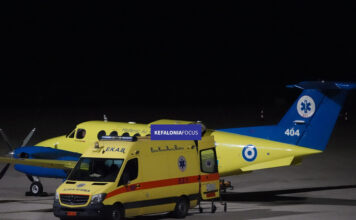 Επείγουσα αεροδιακομιδή από την Κεφαλονιά – Beechcraft King Air 350 της Πολεμικής Αεροπορίας για καρδιολογικό περιστατικό