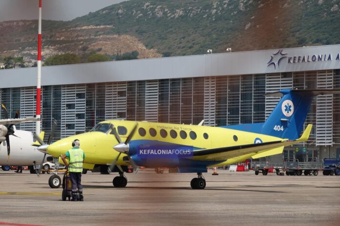 Κατεπείγουσα Αεροδιακομιδή 62χρόνου Ελβετού από το αεροδρόμιο της Κεφαλονιάς