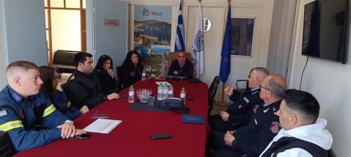 Συνάντηση του ΤΕΣΟΠ Δήμου Ιθάκης με τον Περιφερειακό Διοικητή Πυροσβεστικής Δυτικής Ελλάδας