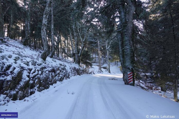 Κεφαλονιά: Έρχονται έντονες χιονοπτώσεις στον Αίνο – Παγετός, θυελλώδεις άνεμοι και ιδιαίτερα χαμηλές θερμοκρασίες
