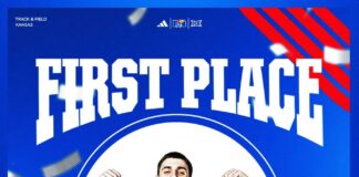 Την πρώτη του πανεπιστημιακή νίκη στη σφαιροβολία πέτυχε ο Δημήτρης Αντωνάτος σε αγώνες στο Κάνσας