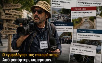Ο «γυρολόγος» της επικαιρότητας: Από ρεπόρτερ, καμεραμάν… σε μόνιμο πρωταγωνιστή των τοπικών ειδήσεων
